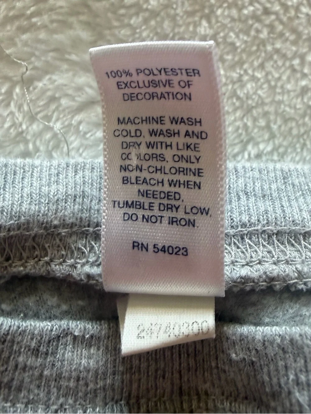 GAP Gray Fleece Baby One-Piece with Navy Logo